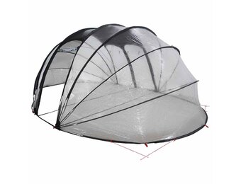 vidaXL Zwembad Tent Koepel Doorzichtig 538 x 440 x 204 cm PVC