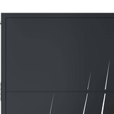 vidaXL Poort 105x180 cm met grasontwerp staal antracietkleurig