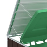 vidaXL Containerberging voor 3 containers 216x81x115 cm staal bruin