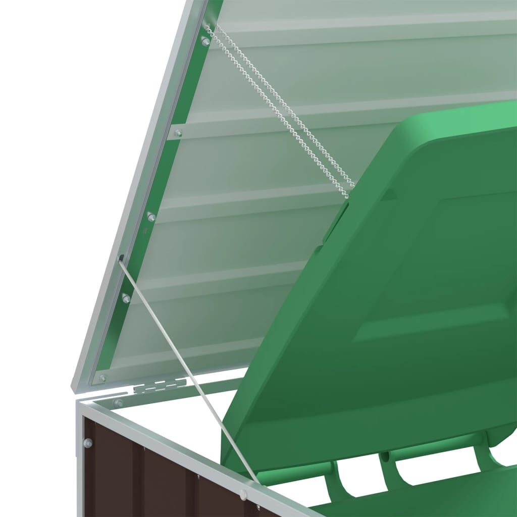 vidaXL Containerberging voor 3 containers 216x81x115 cm staal bruin