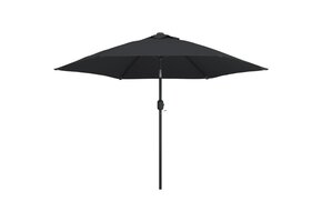vidaXL Parasol met metalen paal 300 cm zwart
