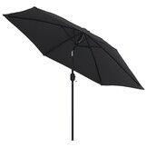 vidaXL Parasol met metalen paal 300 cm zwart