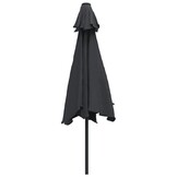 vidaXL Parasol met metalen paal 300 cm zwart