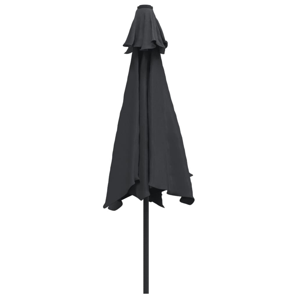 vidaXL Parasol met metalen paal 300 cm zwart