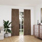 45% Korting: Beige Fluwelen Verduisterende Gordijnen 2 Stuks - 140x225 cm