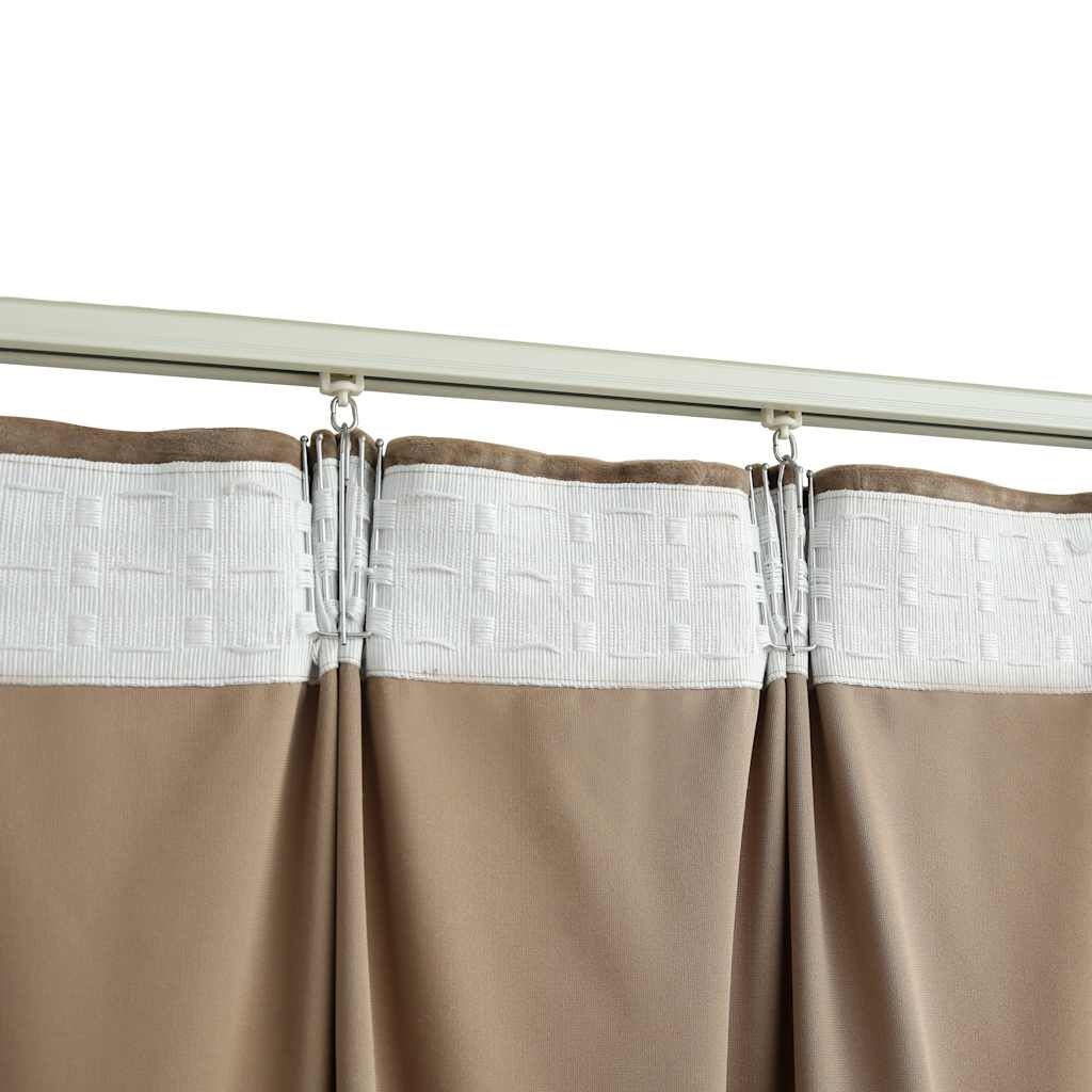 45% Korting: Beige Fluwelen Verduisterende Gordijnen 2 Stuks - 140x225 cm