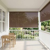 vidaXL Buitenrolgordijn 90% UV-blok Taupe 400 x 140 cm HDPE