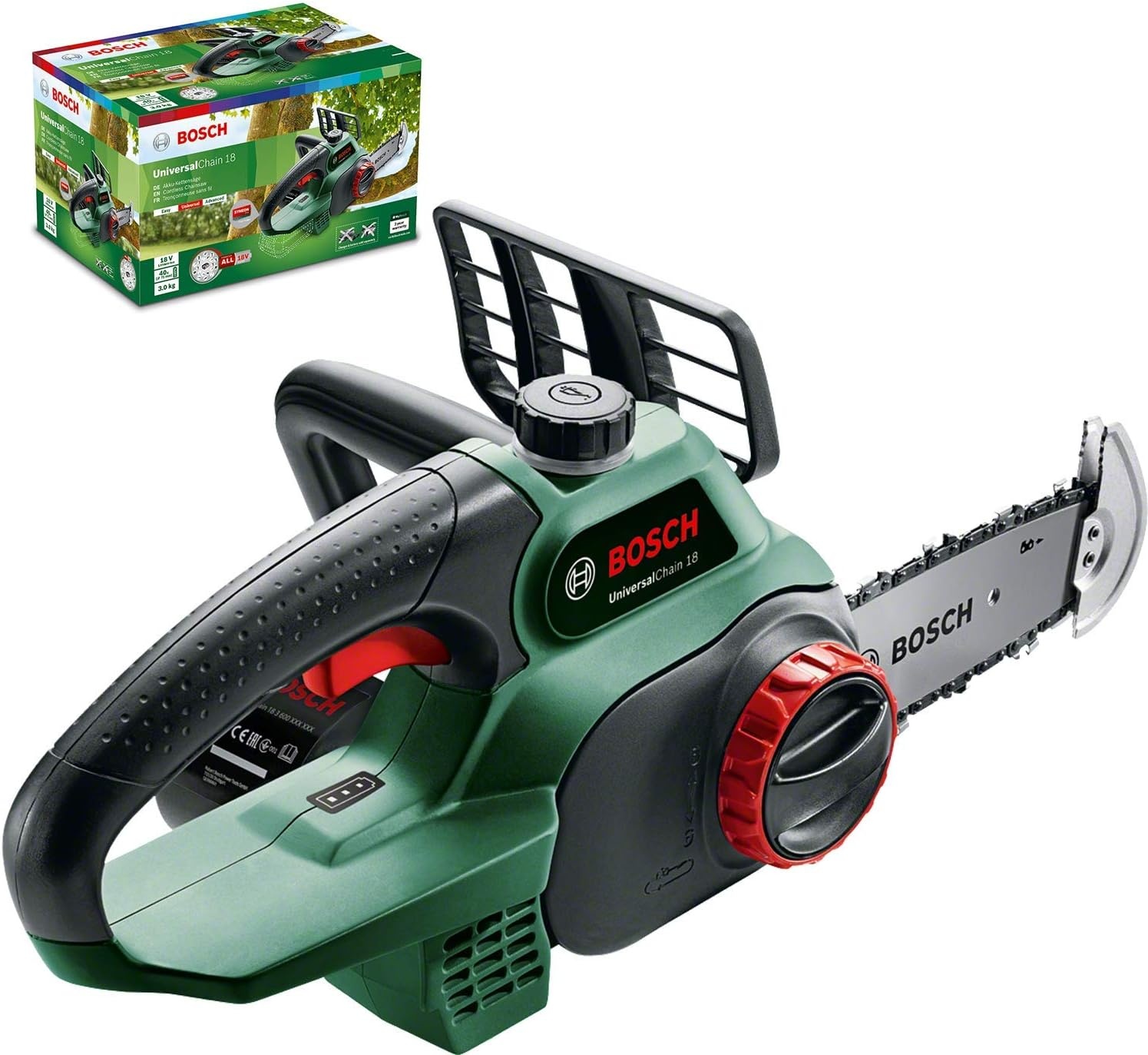 Bosch accukettingzaag UniversalChain 18 (zonder accu, 18 V systeem, in kartonnen doos)