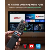 YOTON Beamer 4K WiFi Bluetooth - ingebouwde 1080P Full HD-compatibele 4K-projector, 450 ANSI-lumen, geïntegreerd met Netflix/Prime Video/YouTube, Y9-thuisbioscoopprojector compatibel met Fire Stick, smartphone, PS5