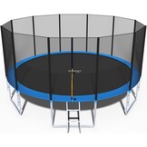 Trampoline 490cm Veiligheidsnet Ladder Blauw/Zwart 35% Korting