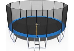 Trampoline 490 cm - met net en ladder - blauw - tot 150 kg