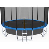 Trampoline 490cm Veiligheidsnet Ladder Blauw/Zwart 35% Korting