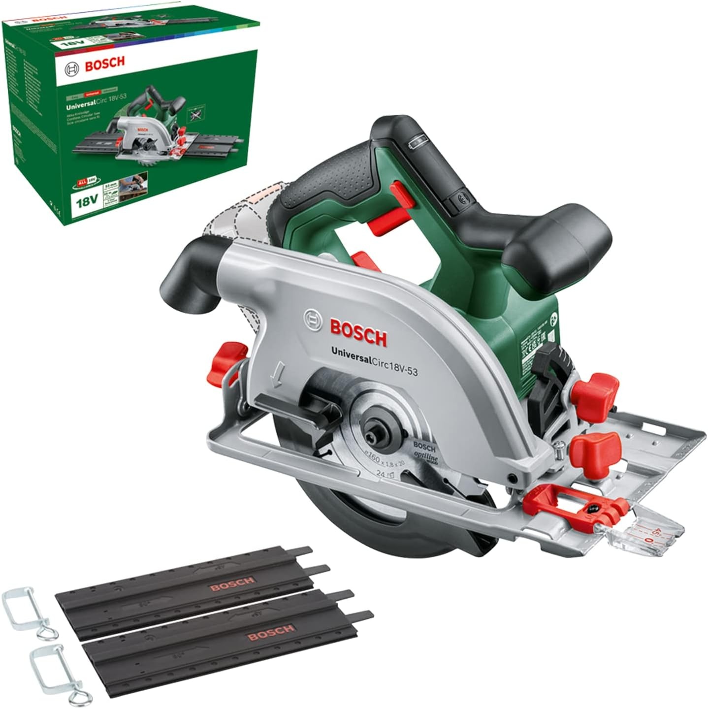 Accucirkelzaag Bosch UniversalCirc 18V-53 (Zonder Accu) - 59% Korting