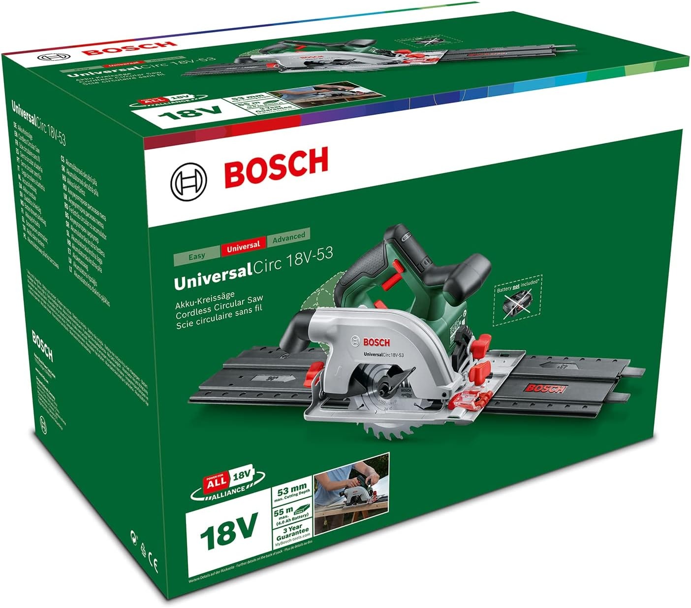 Accucirkelzaag Bosch UniversalCirc 18V-53 (Zonder Accu) - 59% Korting
