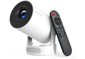 Magcubic HY300pro+ videoprojector, mini draagbare 4K-projector, projector met WiFi6 BT5.4, 180° rotatie, 5W-luidspreker, home cinema-videoprojector, spraakgestuurde afstandsbediening