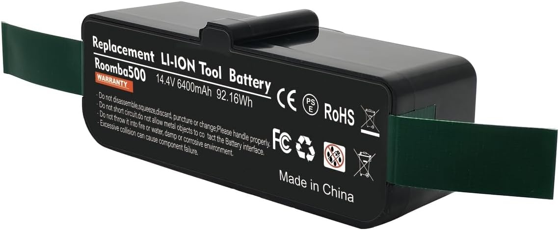 Vervangende Accu Robotstofzuiger iRobot Roomba 500-900 Serie 14,4V 6400mAh - 33% Korting