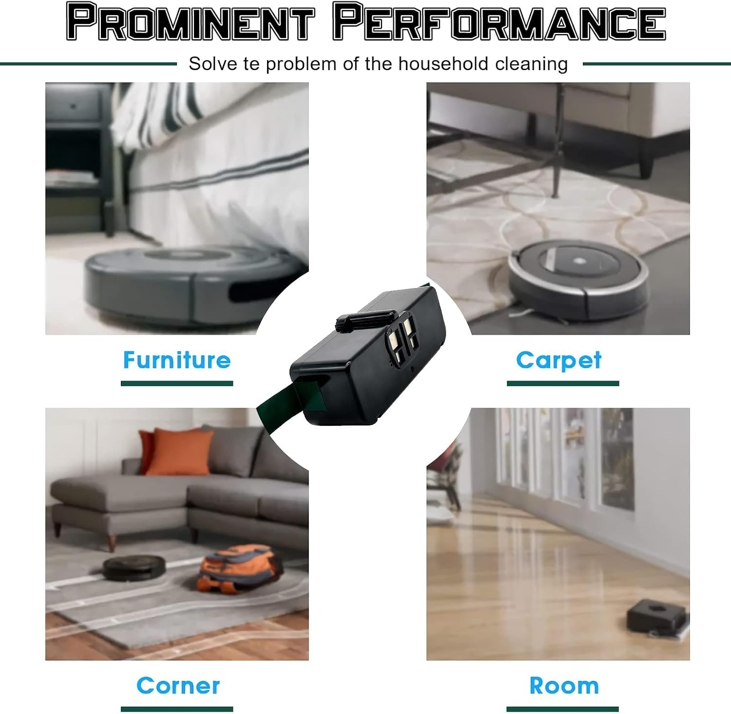 Vervangende Accu Robotstofzuiger iRobot Roomba 500-900 Serie 14,4V 6400mAh - 33% Korting