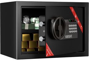 Elektronische kluis 25L Zwart - Digitaal slot & Noodsleutel (34% korting)