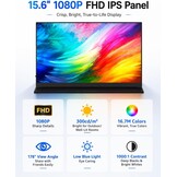 Draagbare Monitor 15.6 inch Full HD IPS Zwart - 34% Korting