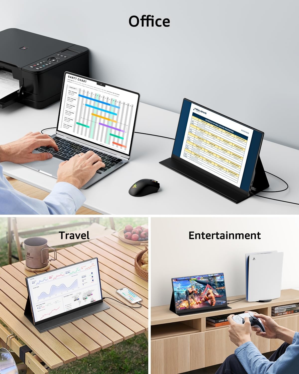 Draagbare Monitor 15.6" Full HD IPS 1080p met 34% Korting