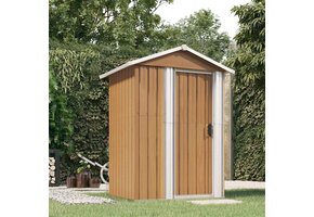 VidaXL Tuinschuur Staal Bruin 126x97.5x177cm - 54% Korting
