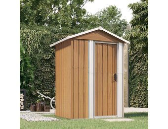 VidaXL Tuinschuur Staal Bruin 126x97.5x177cm - 54% Korting