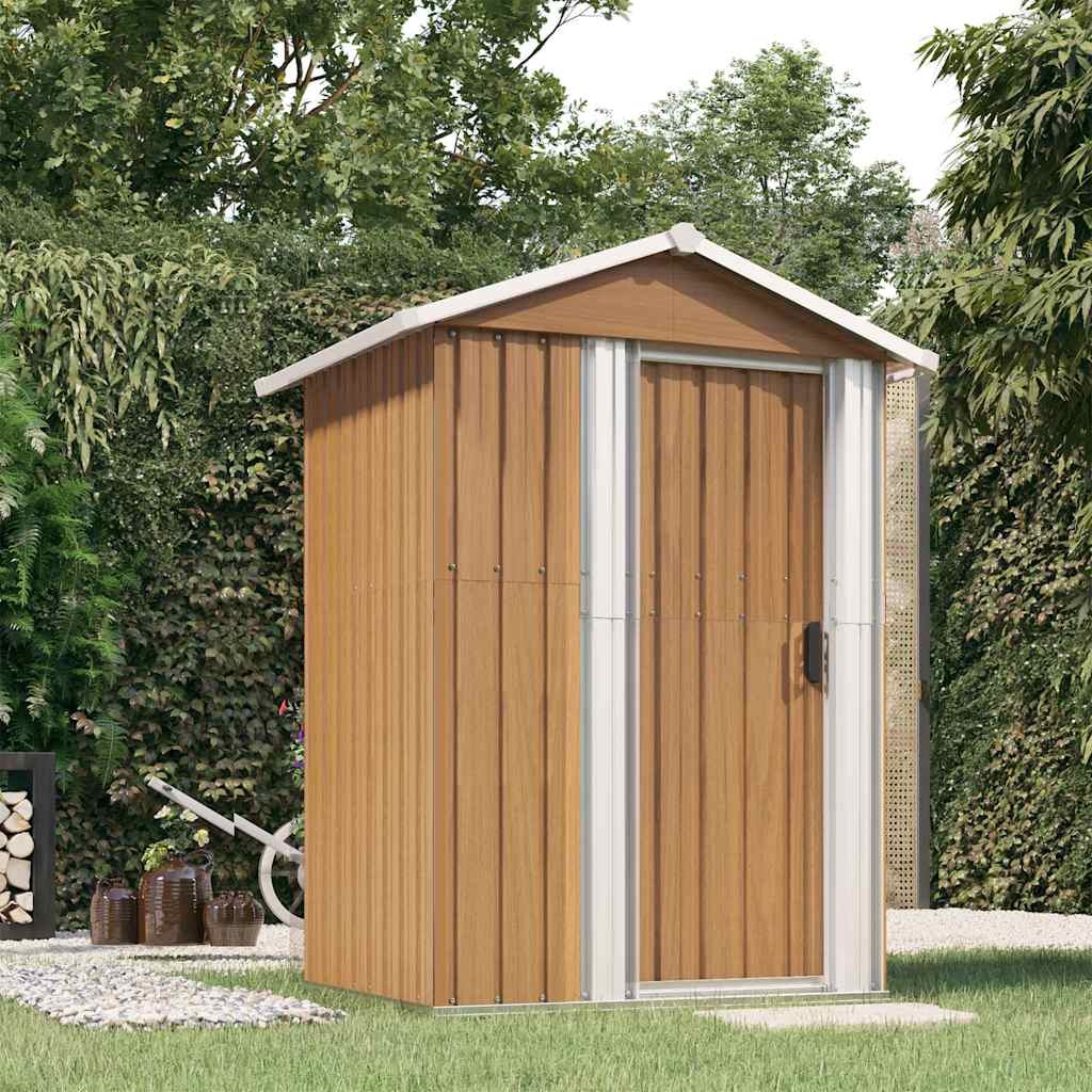 VidaXL Tuinschuur Staal Bruin 126x97.5x177cm - 54% Korting