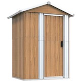 VidaXL Tuinschuur Staal Bruin 126x97.5x177cm - 54% Korting