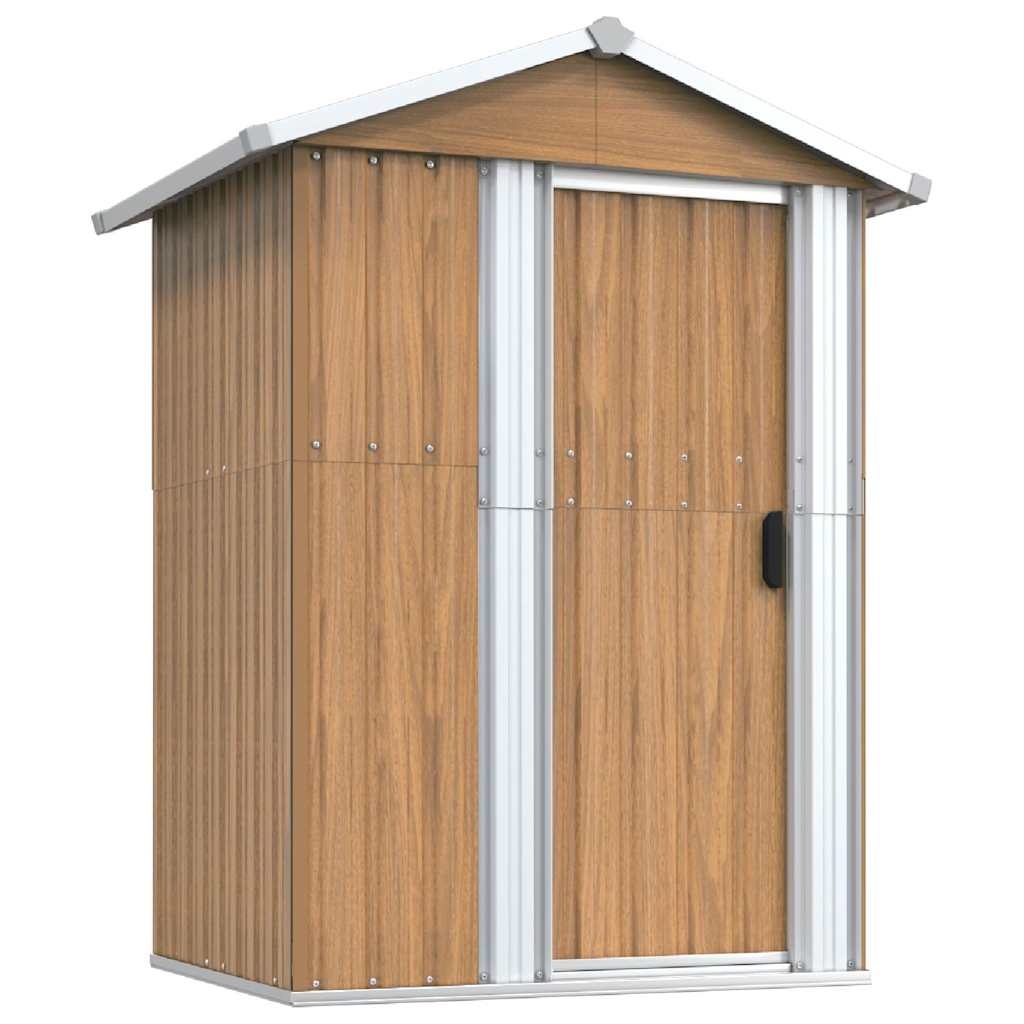 VidaXL Tuinschuur Staal Bruin 126x97.5x177cm - 54% Korting