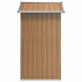 VidaXL Tuinschuur Staal Bruin 126x97.5x177cm - 54% Korting