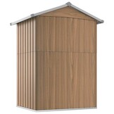 VidaXL Tuinschuur Staal Bruin 126x97.5x177cm - 54% Korting