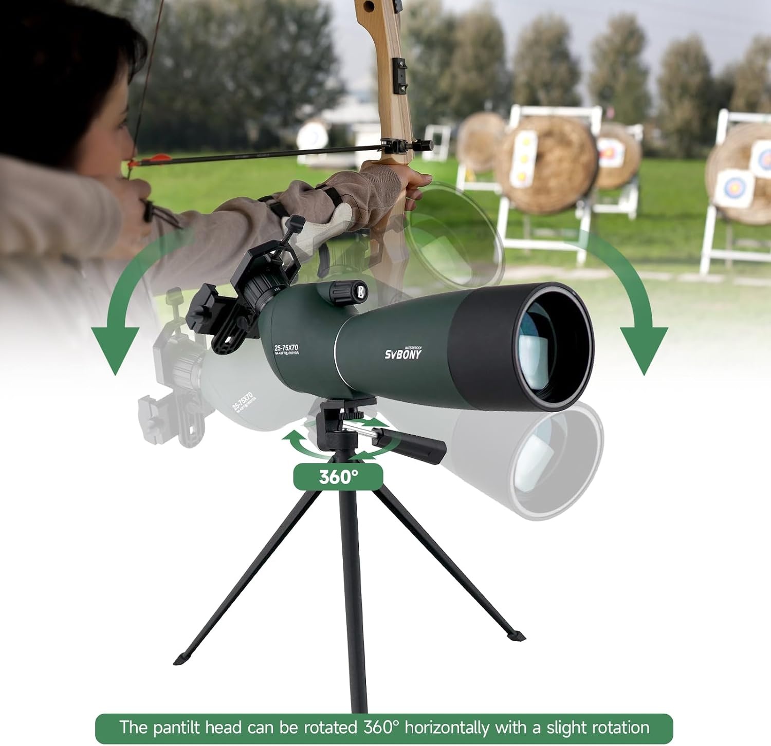 Spotting Scope 25-75x70 HD met Smartphone Adapter - 34% Korting