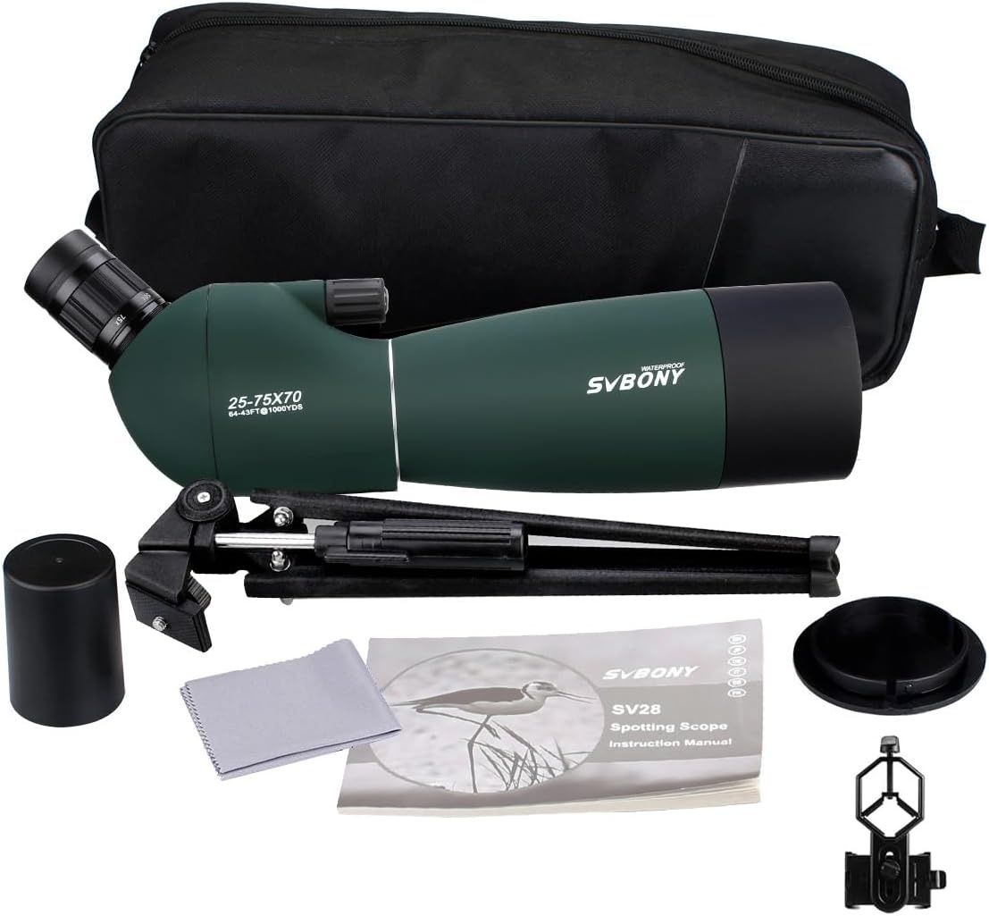 Spotting Scope 25-75x70 HD met Smartphone Adapter - 34% Korting