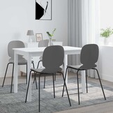VidaXL Eettafel 114x71x75 cm Massief Rubberwood Wit - 54% Korting