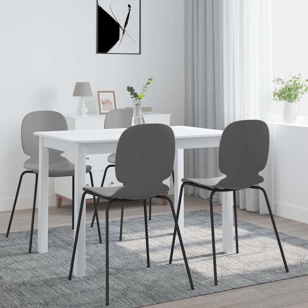 VidaXL Eettafel 114x71x75 cm Massief Rubberwood Wit - 54% Korting