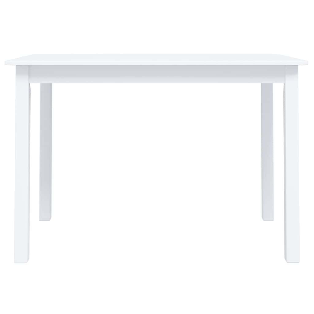 VidaXL Eettafel 114x71x75 cm Massief Rubberwood Wit - 54% Korting