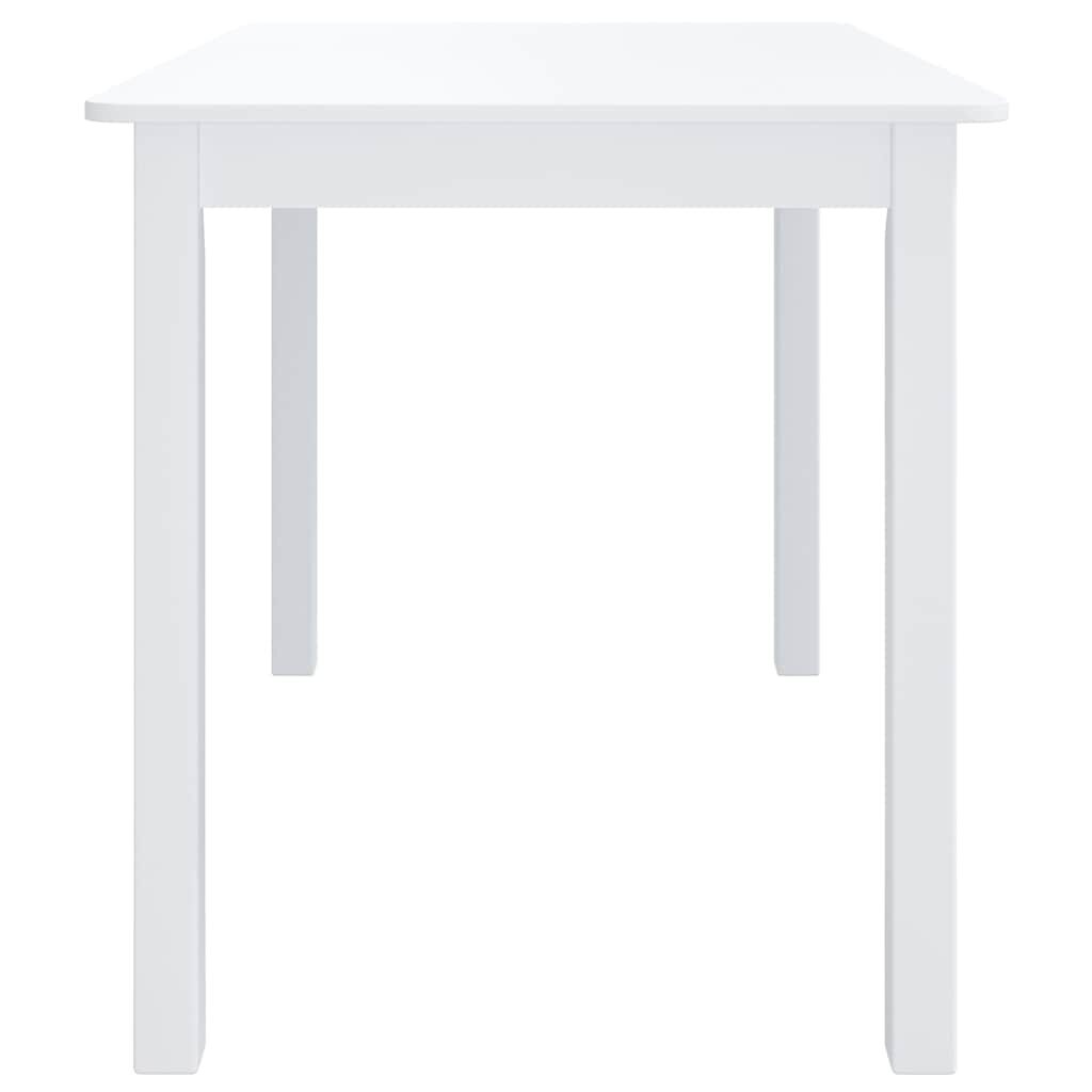 VidaXL Eettafel 114x71x75 cm Massief Rubberwood Wit - 54% Korting