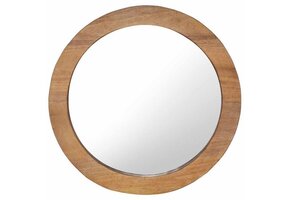 Ronde Wandspiegel 60 cm Teakhout - 35% Korting