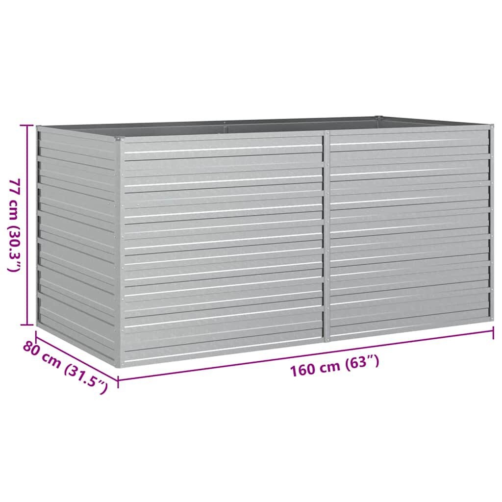 Verhoogde Plantenbak 160x80x77 cm Verzinkt Staal - 34% Korting