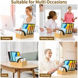 Bamboe Laadstation voor 7 Apparaten - 50W Snellader met Organizer & Korting