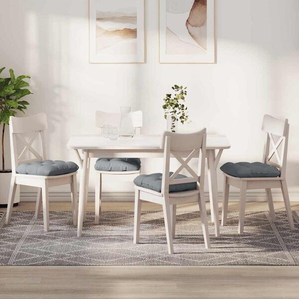 vidaXL Zitkussens 4 Stuks Stof Lichtgrijs - 34% Korting
