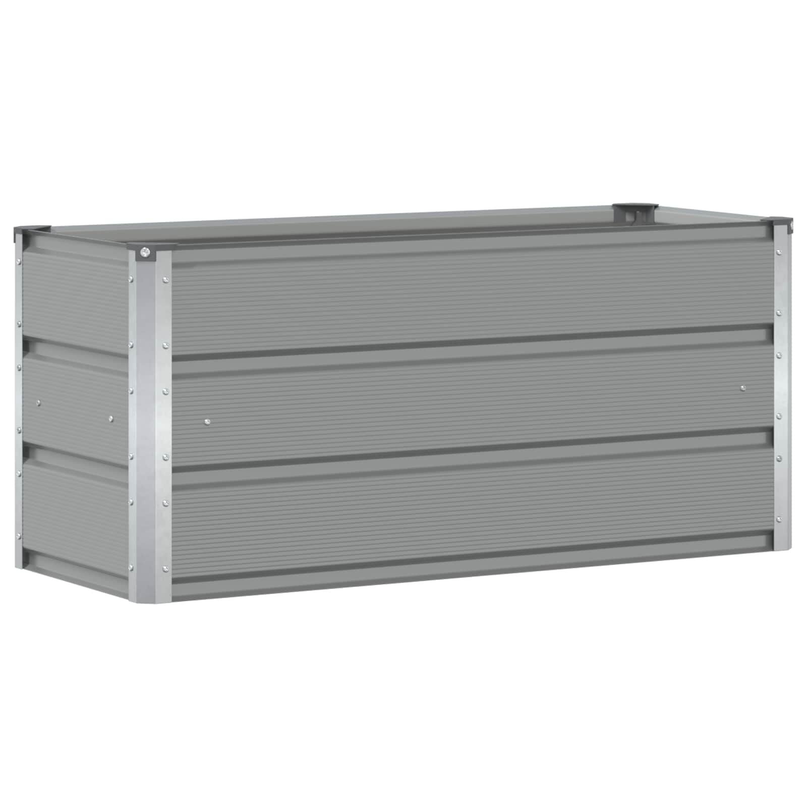 Plantenbak Staal Lichtgrijs 100x40x45 cm (53% korting)