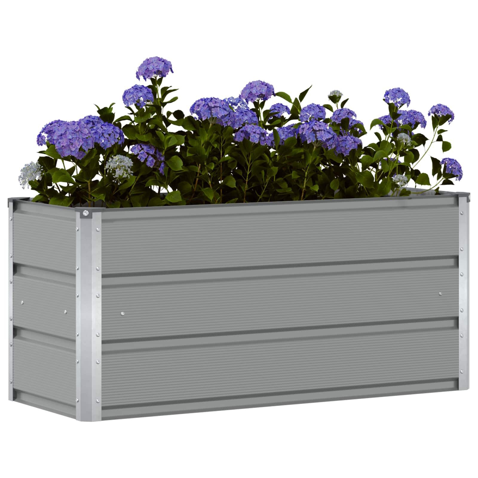 Plantenbak Staal Lichtgrijs 100x40x45 cm (53% korting)