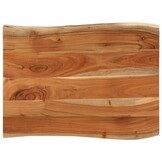 Acaciahouten Tafelblad Rechthoekig met Natuurlijke Rand 90x60 cm - 34% Korting