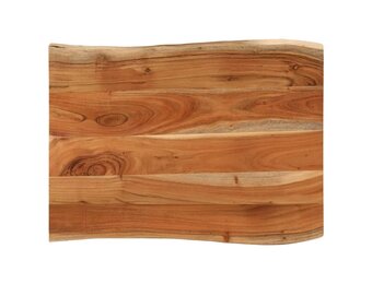 Acaciahouten Tafelblad Rechthoekig met Natuurlijke Rand 90x60 cm - 34% Korting