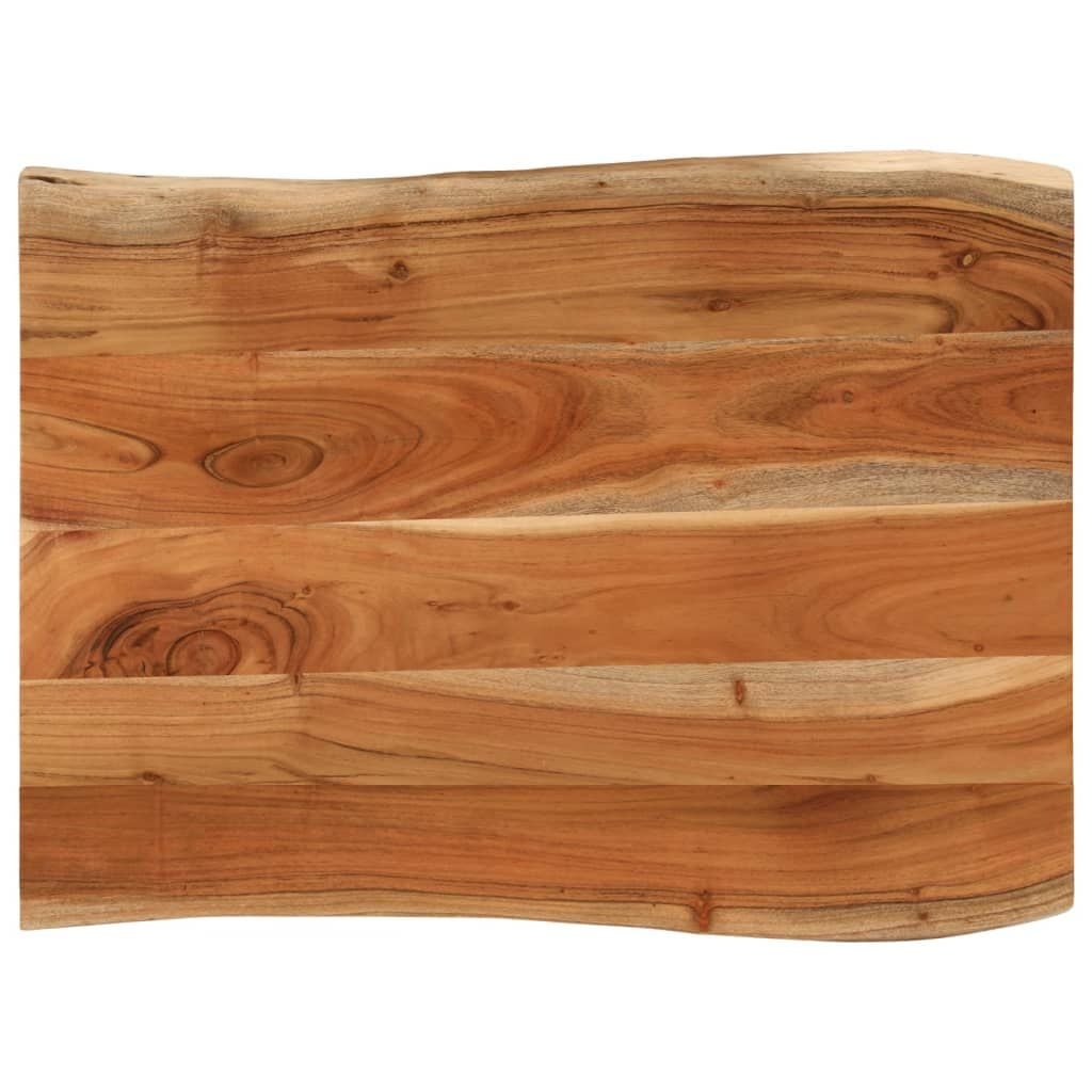 Acaciahouten Tafelblad Rechthoekig met Natuurlijke Rand 90x60 cm - 34% Korting