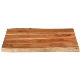 Acaciahouten Tafelblad Rechthoekig met Natuurlijke Rand 90x60 cm - 34% Korting
