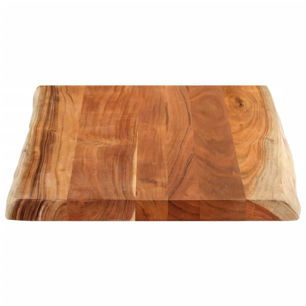 Acaciahouten Tafelblad Rechthoekig met Natuurlijke Rand 90x60 cm - 34% Korting