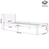 vidaXL Bedframe Grenenhout 90x190 cm - 34% Korting