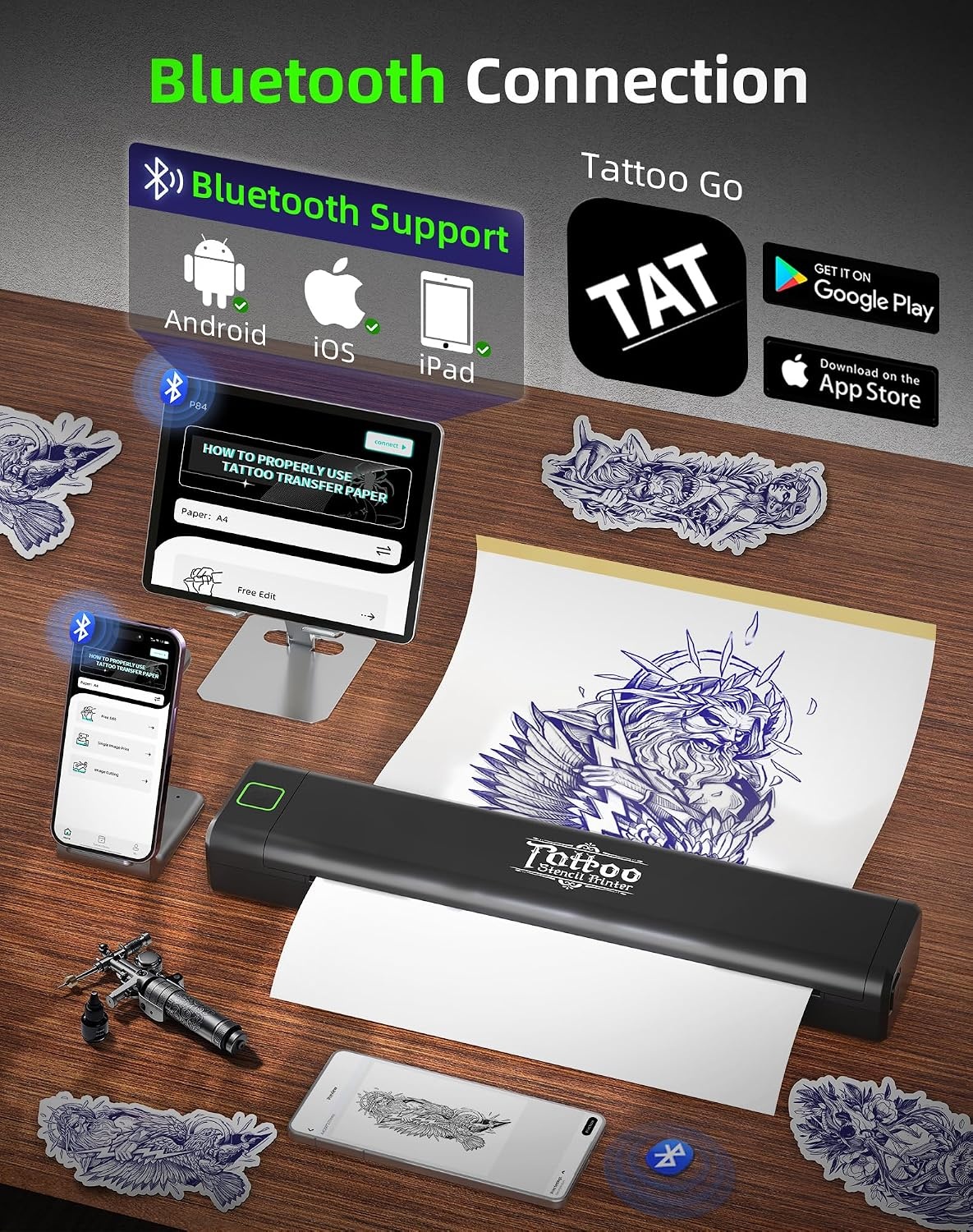Draagbare Tattoo Printer P84 - Compact & Draadloos met 29% Korting